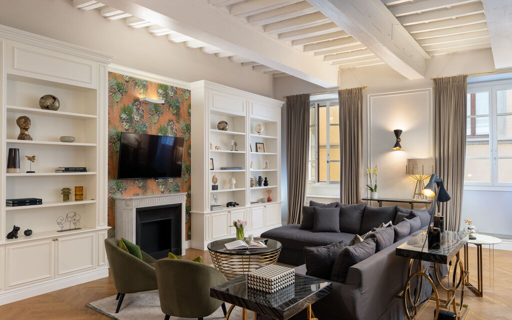 Palazzo Pazzi Vitali Luxury Apartments In Florence - : Autunno, Estate, Primavera, Soggiorno