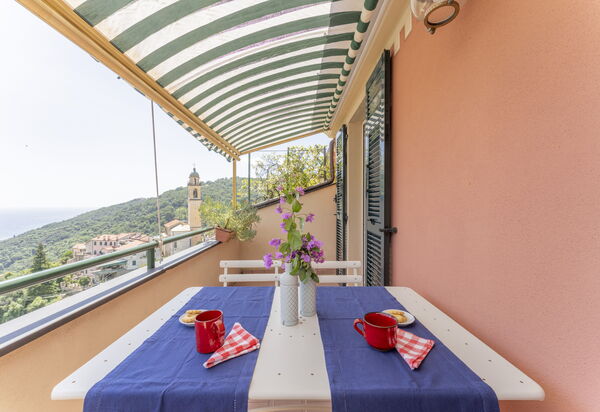 Emma House, Terrace and Sea View, Moneglia: Autunno, Balcone / Terrazza / Patio, Inverno, Primavera