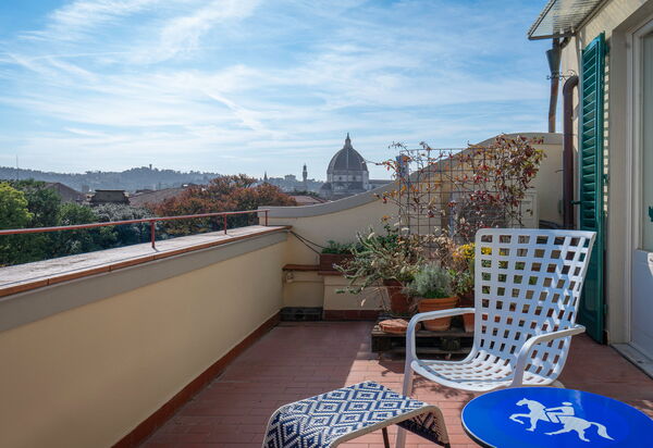 Orto Botanico Apartment With Terrace And Dome View Florence: Autumn, Balcony / Terrace / Patio, Spring, Summer