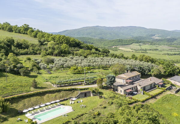 Marcigliana Cottage, Pool, Radicondoli: Autunno, Estate, Primavera, Vista Panoramica