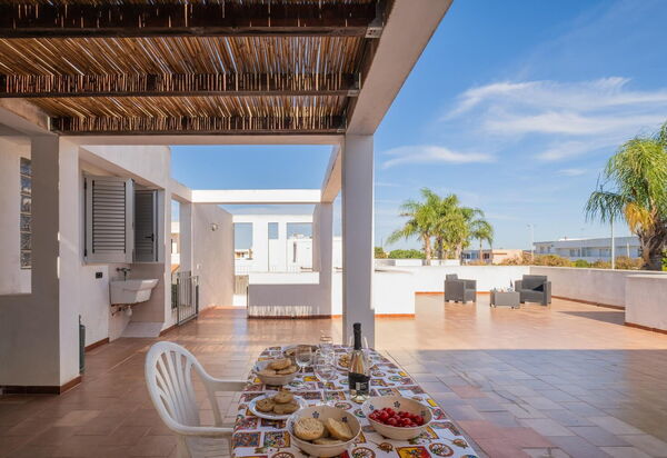 Villetta The Panoramic Rooftop, Wi-fi, San Foca: Autunno, Balcone / Terrazza / Patio, Estate, Primavera