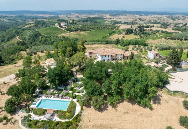 Belmonte Spereto Apartment With Pool, Montaione: Autunno, Estate, Primavera, Vista Panoramica