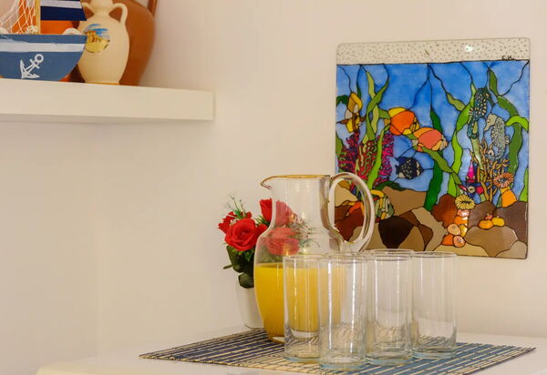 Villa Club Azzurro Porto Cesareo: Cucina, Soggiorno