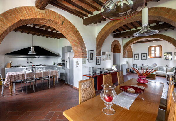 Maria Gabriella Holiday Home In Monticchiello: Autumn, Dining Room, Kitchen, Living Room, Spring, Summer