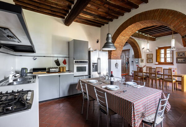 Maria Gabriella Holiday Home In Monticchiello: Autumn, Dining Room, Kitchen, Living Room, Spring, Summer