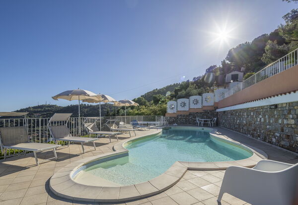 Villa Caroline, Private Pool and Seaview: Autumn, Pool, Spring, Summer