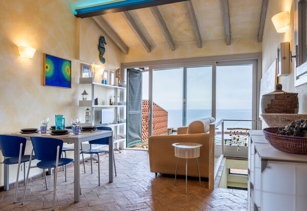 Stella Marina Apartment with Pool, Porto Santo Stefano, Argentario: Autumn, Kitchen, Scenic View, Spring, Summer