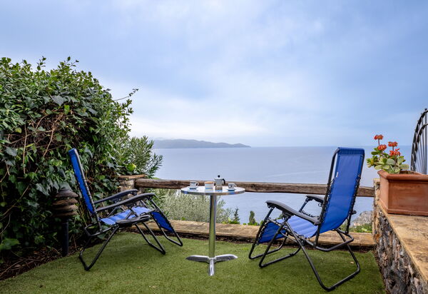 Stella Marina Apartment with Pool, Porto Santo Stefano, Argentario: Autumn, Balcony / Terrace / Patio, Scenic View, Spring, Summer