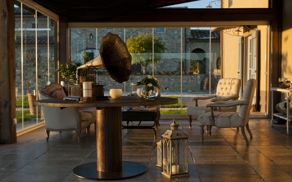 Le Tre Virtù Luxury Relais, Private Pool, Mugello: Autumn, Balcony / Terrace / Patio, Spring, Summer