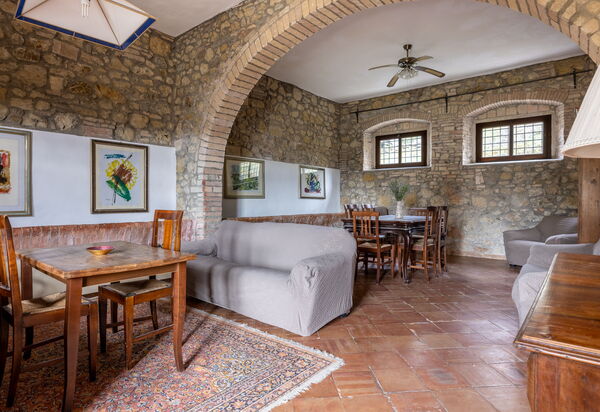 Podere le Lune with Pool, San Gimignano: Autumn, Living Room, Spring, Summer