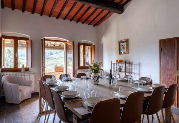 Podere le Lune with Pool, San Gimignano: Autumn, Dining Room, Spring, Summer