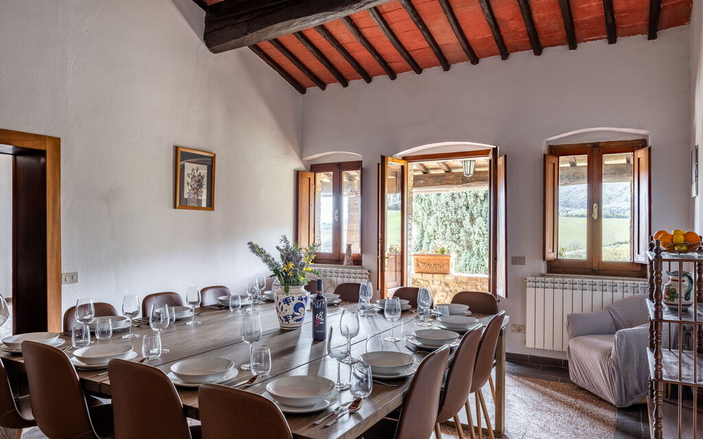 Podere le Lune with Pool, San Gimignano: Autunno, Estate, Primavera, Sala da pranzo