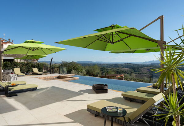 Villa Elisa: Building Exterior, Hot Tub, Outdoor, Pool, Scenic View, Summer