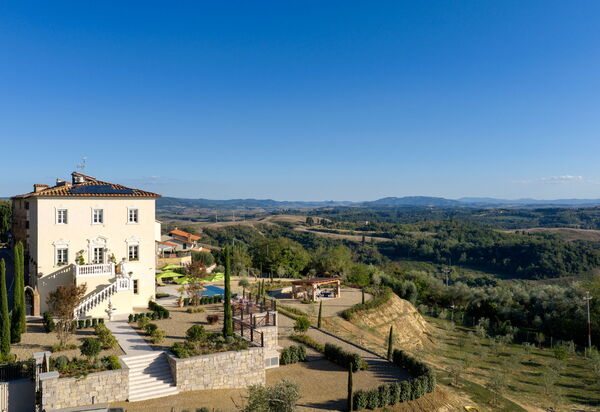 Villa Elisa: Building Exterior, Garden, Hot Tub, Pool, Scenic View, Summer