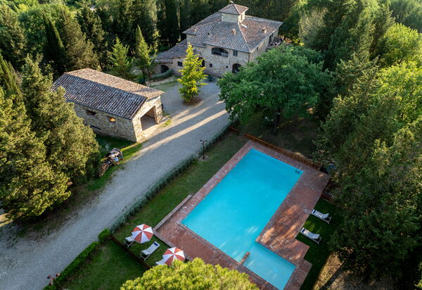 Maison Badia a Passignano: Autunno, Estate, Piscina, Primavera, Vista Panoramica
