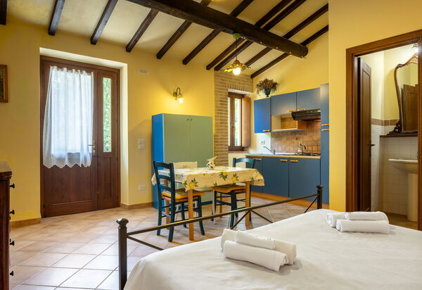 Il Giuncheto Apartments, Pool, Umbrian Countryside: Autumn, Bedroom, Kitchen, Spring, Summer