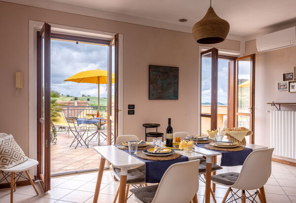 Terrazza sulla Luna, Casciana Terme: Autumn, Kitchen, Living Room, Spring, Summer