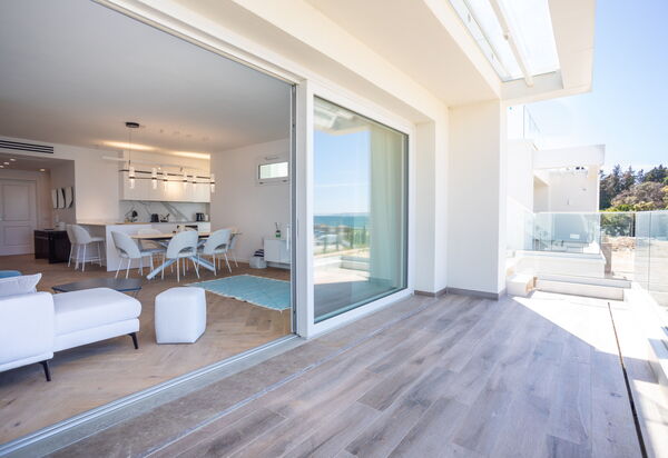Porto di Luce Luxury, Jacuzzi and Seaview: Autunno, Balcone / Terrazza / Patio, Estate, Primavera, Soggiorno