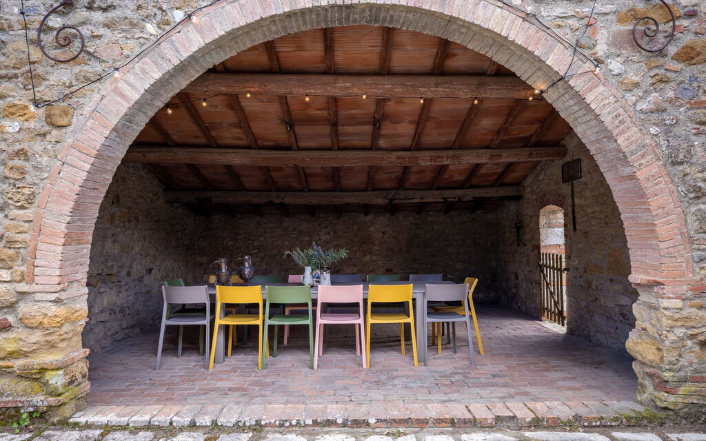 Casa Clara Pool, Casole Elsa, Monti: Autumn, Balcony / Terrace / Patio, Main Entrance, Spring, Summer