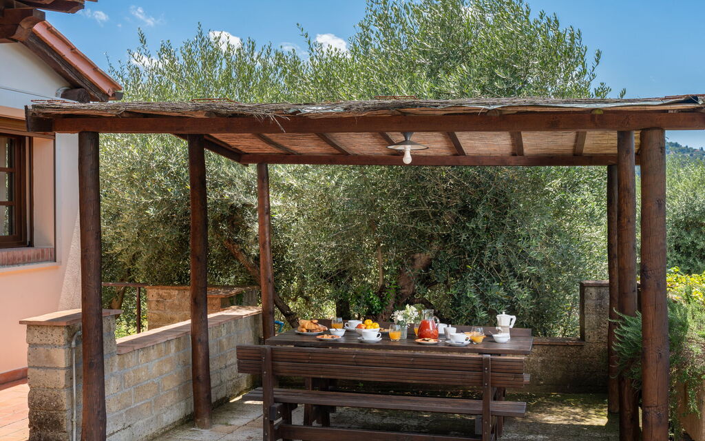 Villa Riparbella: Autumn, Balcony / Terrace / Patio, Building Exterior, Main Entrance, Spring, Summer