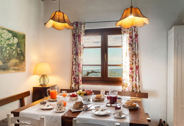 Casa Pedona: Sala da pranzo, Vista Panoramica