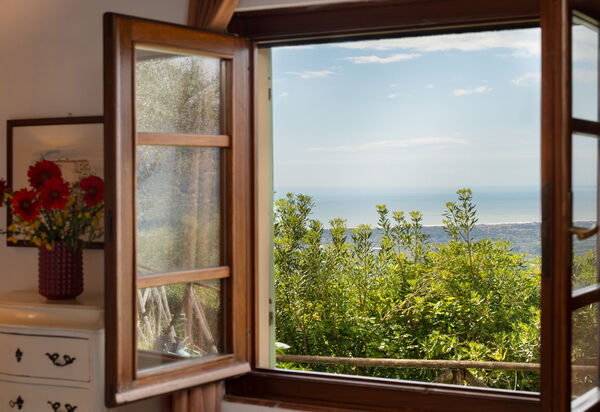 Casa Pedona: Camera da letto, Vista Panoramica