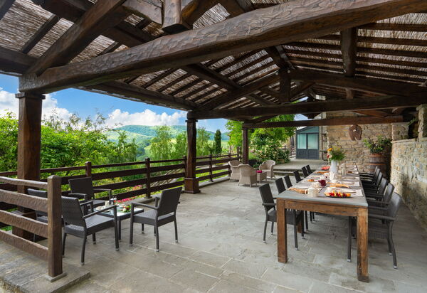 Villa Torre Delle Rose - Firenzuola, Private Pool, Ac, Privacy: Autunno, Balcone / Terrazza / Patio, Caratteristiche, Estate, Esterni, Primavera, Sala da pranzo