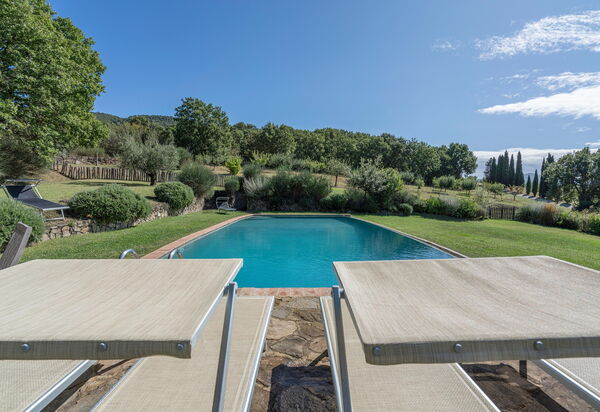 Orcia Panoramic View With Pool: Autumn, Building Exterior, Garden, Pool, Spring, Summer