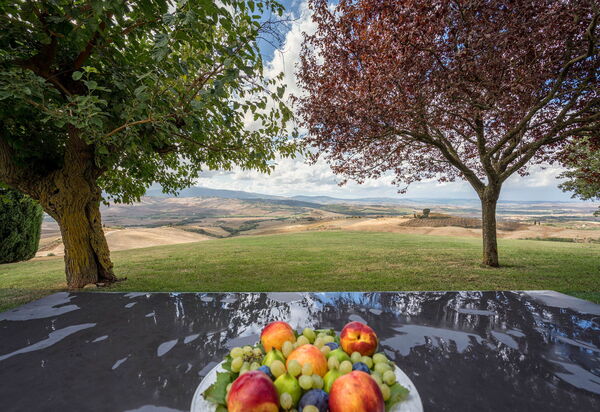 Orcia Panoramic View With Pool: Autumn, Building Exterior, Garden, Spring, Summer
