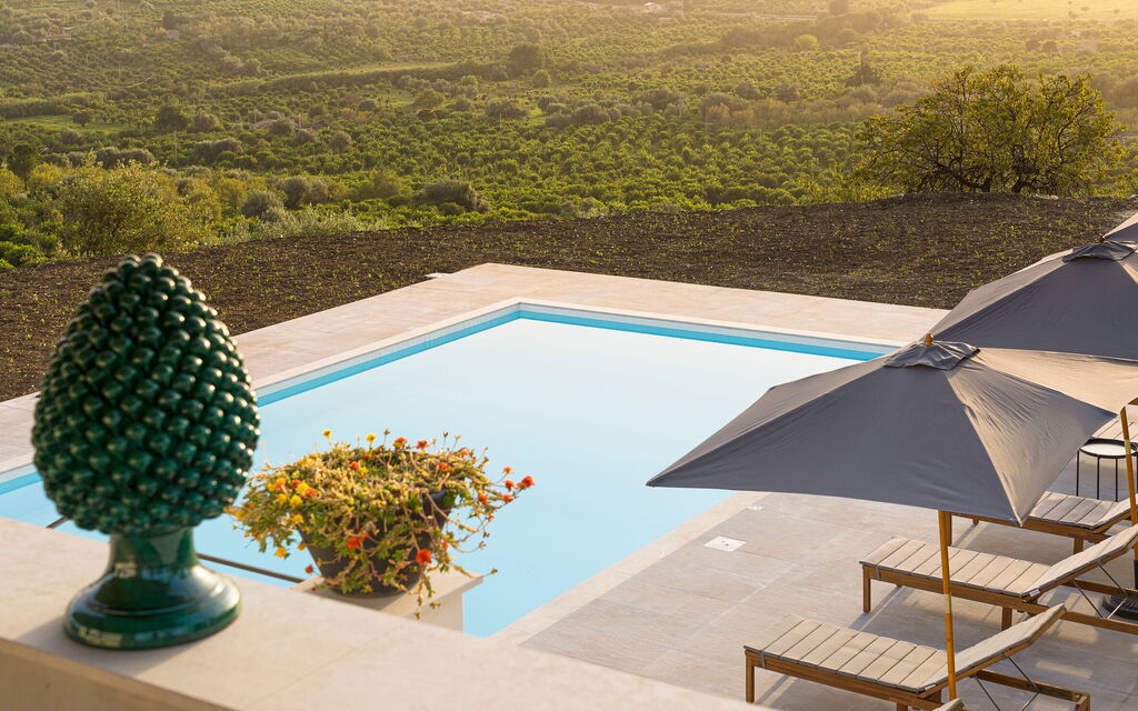 Casa Bianca - Noto, Sicilia: Autumn, Balcony / Terrace / Patio, Building Exterior, Outdoor, Pool, Scenic View, Spring, Summer